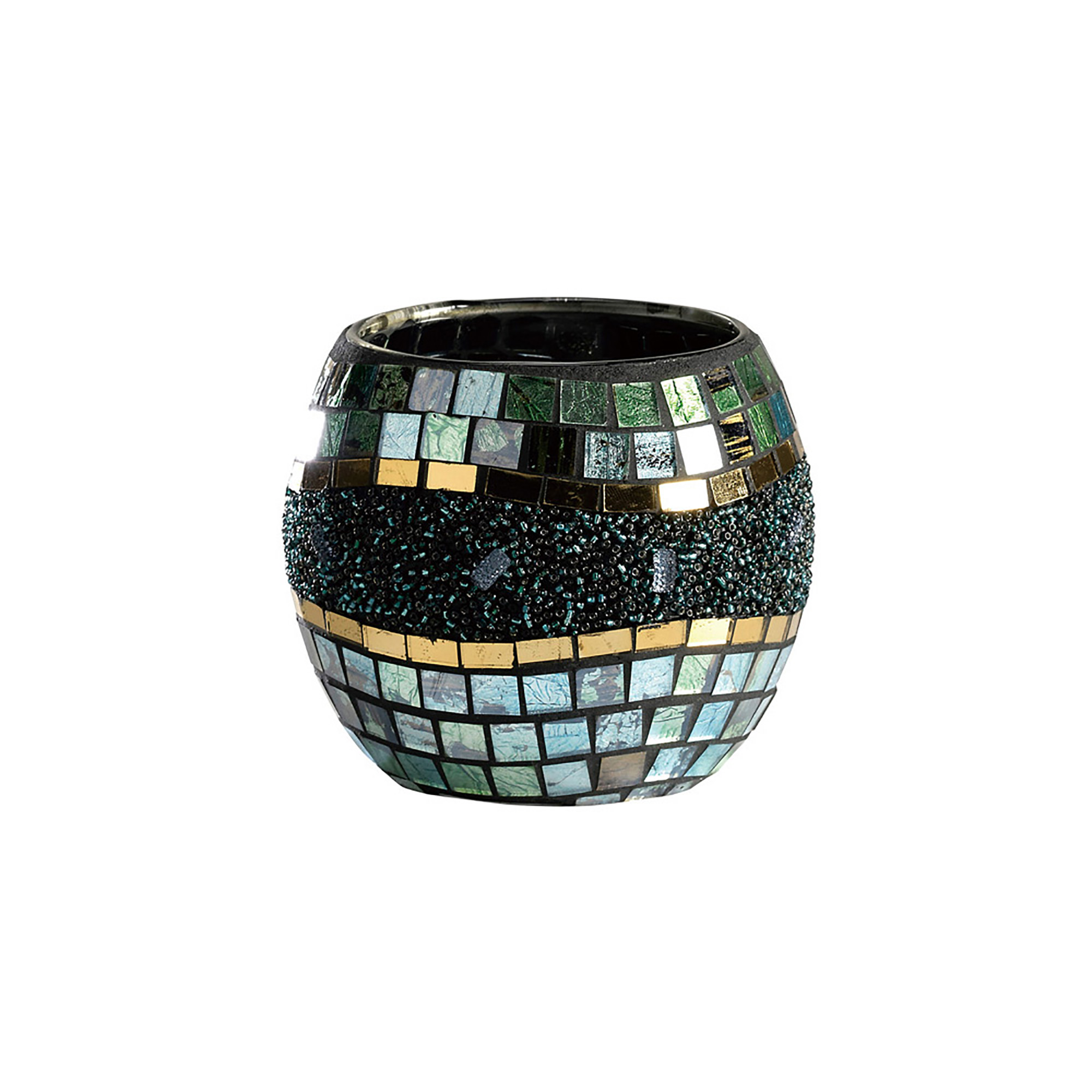 IL70268  Addison Mosaic Candle Holder Small